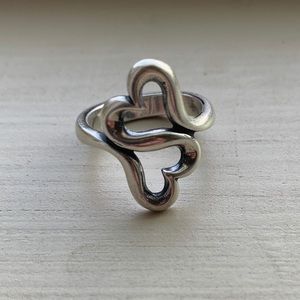 James Avery, double heart ring 💕 sz8